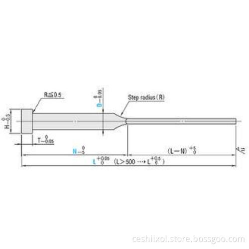 MISUMI steel Mold Ejector pins rectangular SKD61 Nitrided f